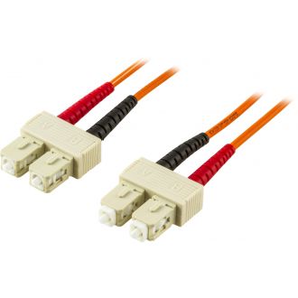 OM2 Fiber cable, SC - SC, duplex, UPC, 50/125, 10m, orange