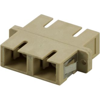 Fiber coupler snap-in, 2xSC-SC, Multimode, duplex, beige