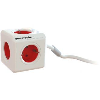 PowerCube Extended 5 Sockets, 1.5m, red