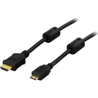 HDMI cable, HDMI High Speed with Ethernet, 4K, 2m, black
