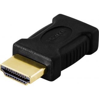 HDMI-adapter, mini HDMI fe to HDMI ma, 19-pin, gold plated