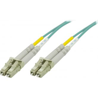 OM3 Fiber cable, LC - LC, duplex, multimode, 50/125, 1m
