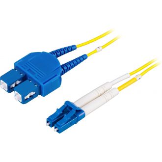 OS2 Fiber cable, LC - SC, duplex, singlemode, 1,5m