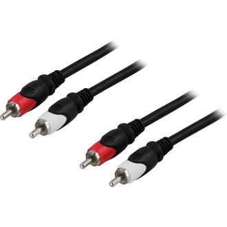 Audio cable, 2xRCA ma - ma, 10m