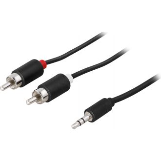 Audio Cable 3.5mm ma - 2xRCA ma 0.5m, black