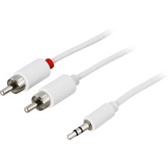 Audio cable 3.5mm ma - 2xRCA ma 5m, white
