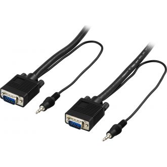 Monitor cable RGB HD15mama w/out pin 9 w/ 3.5mm audio 20m