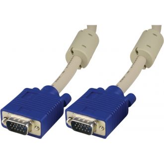 Monitor cable RGB HD15ma-ma 2m, without pin 9, grey