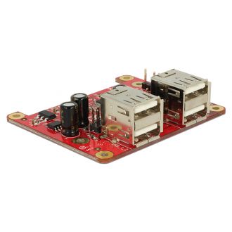 Add-on module Raspberry Pi, 4xUSB Type A, mounting kit