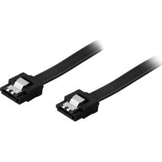 SATA cable SATA 6Gb/s locking clip straight 0.3m black