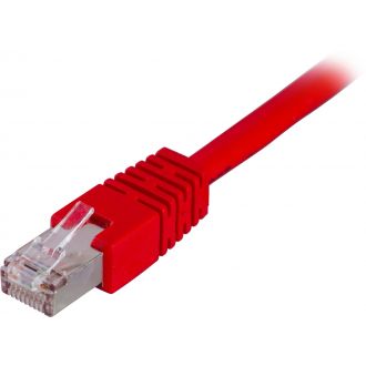 F/UTP Cat6 patch cable, LSZH, 0.7m, red