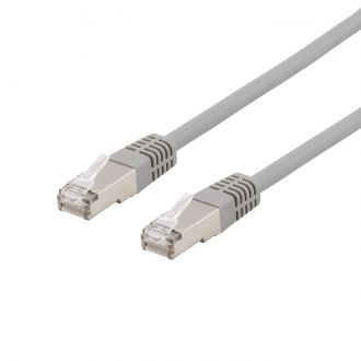U/FTP Cat6a patch cable, LSZH, 20m, grey