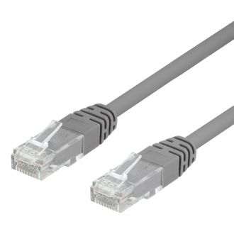 U/UTP Cat6 patch cable 10m 250MHz Deltacertified LSZH grey