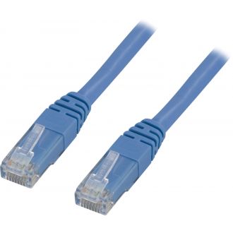 U/UTP Cat6 patch cable, LSZH, 15m, blue