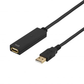 PRIME USB 2 extens cable active TypeA ma>TypeA fe 3m black