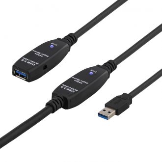 USB 3.0 extens cable active TypeA Type A 15m blue
