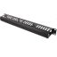 19" Cable panel, 1U, finger channel, black