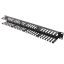 19" Cable panel, 1U, finger channel, black