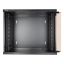 19" cabinet, 9U, 540x450mm, standing wall mount, glass door