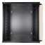 19" cabinet, 12U, 540x450mm, standing wall mount, glass