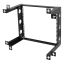 19" wall mount, 9U, 50kg load, steel, mounting kit, black