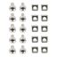 M6 screw set, star, (washers + screws + nuts) 10-pack