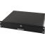 19" 2U pull-out storage box, lockable