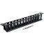 19" cable gland panel with cover plate, 1U, black
