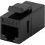 Connector for keystone mounting, UTP unshielded Cat5e, fe-fe