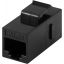 Connector for keystone mounting, UTP unshielded Cat5e, fe-fe