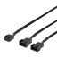Splitter for PWM fans, 4-pin to 2x4-pin fe, black