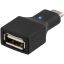 USB 2.0 adapter, Type C, Type A F, black